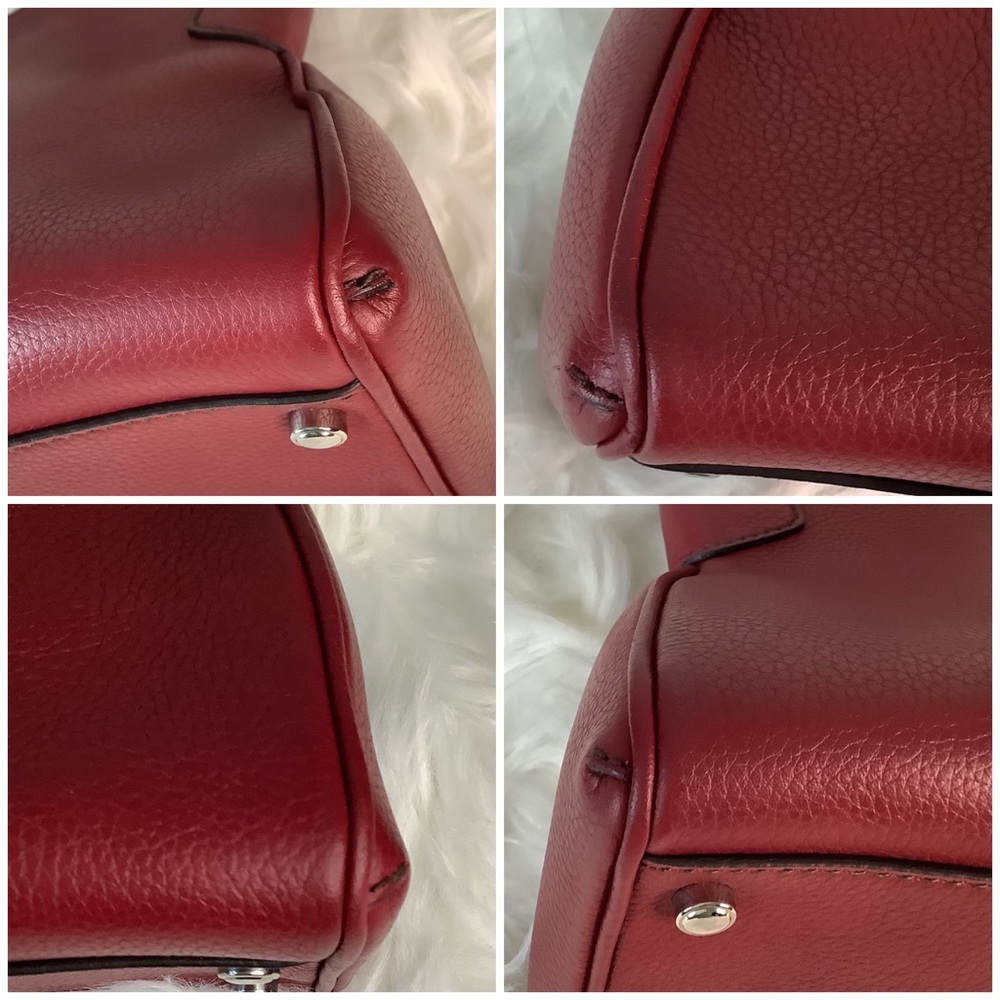📛SOLD ON E..Y📛 🛍 CLASSIC CARTIER Burgundy Leather Marcello de Cartier Handbag - Picture 9 of 15